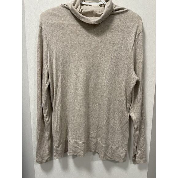 J. Jill Relaxed Beige Soft Pima Cotton Blend Turtleneck Size‎ Small - Picture 1 of 10